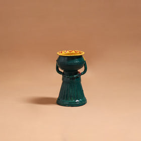 Man - Handpainted Manjusha Art Terracotta Doll Candle Stand for Home Decor 01