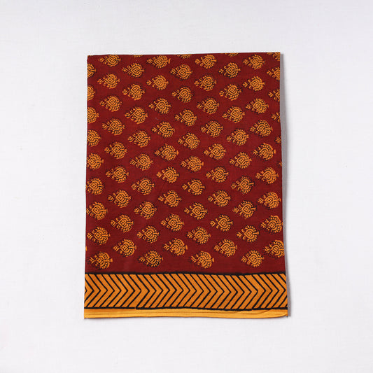 Red - Bagh Block Printed Cotton Precut Fabric (1.7 meter) 82