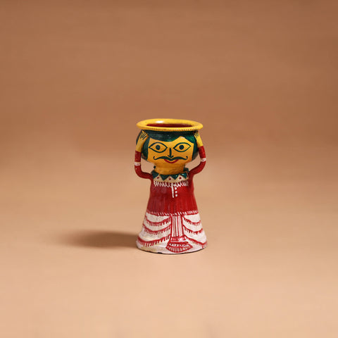 Man - Handpainted Manjusha Art Terracotta Doll Candle Stand for Home Decor 02