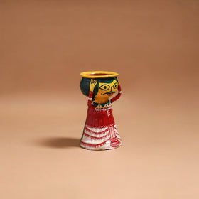 Man - Handpainted Manjusha Art Terracotta Doll Candle Stand for Home Decor 02