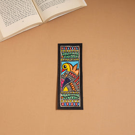 Madhubani handpainted bookmark (7 x 2 in) 43 - handcrafted