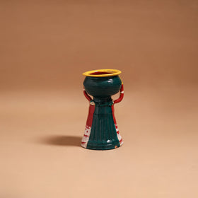 Man - Handpainted Manjusha Art Terracotta Doll Candle Stand for Home Decor 02