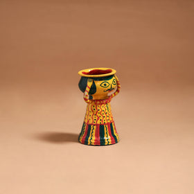 Man - Handpainted Manjusha Art Terracotta Doll Candle Stand for Home Decor 05