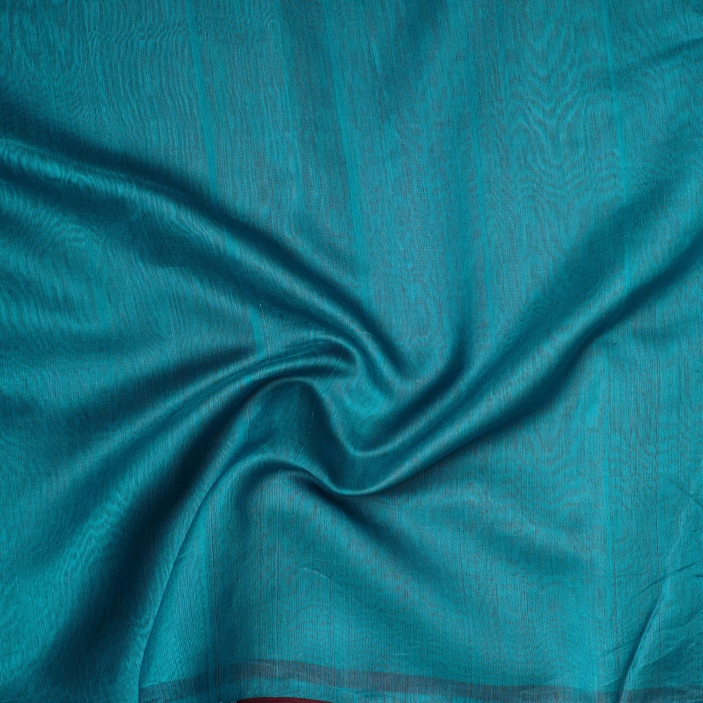 Blue - Traditional Maheshwari Silk Handloom Fabric with Zari Border