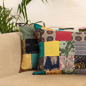 Set of 2 Patchwork Pillow Covers 47