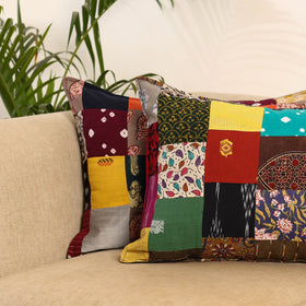 Set of 2 Patchwork Pillow Covers 18