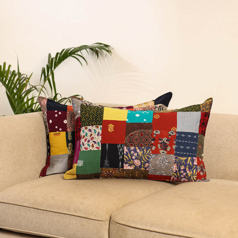 Set of 2 Patchwork Pillow Covers 18