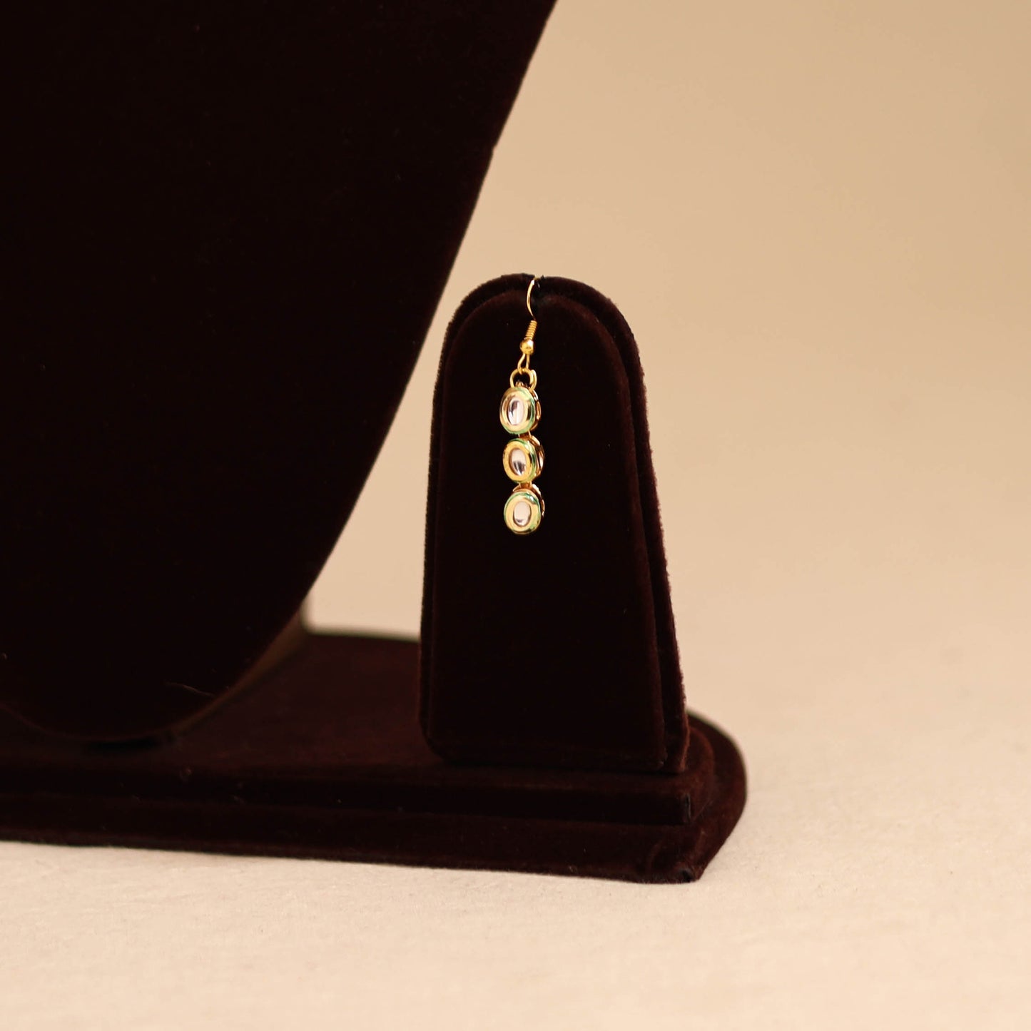 Yellow - handmade kundan work necklace set 05 - handcrafted