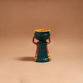Man - Handpainted Manjusha Art Terracotta Doll Candle Stand for Home Decor 07