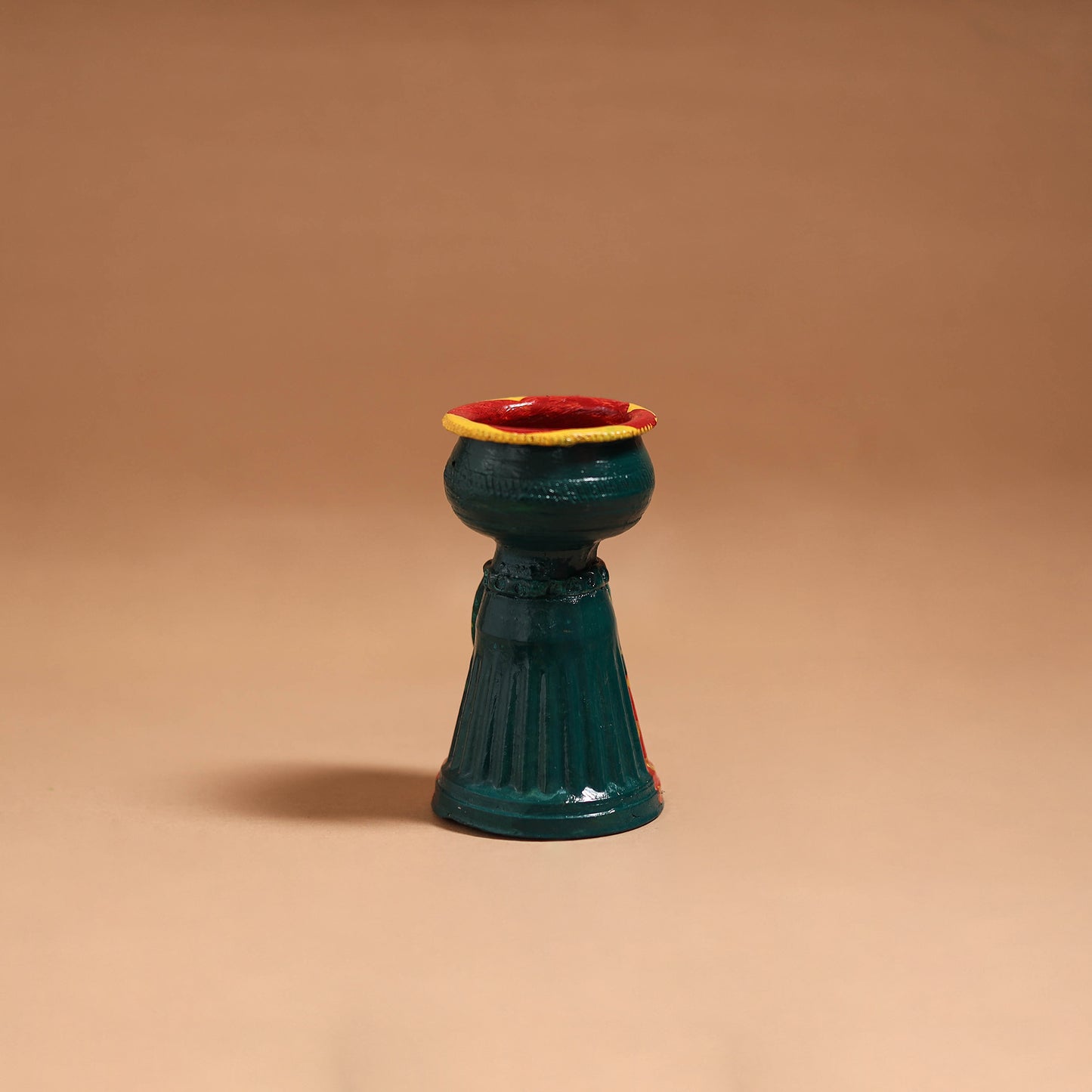 Women - Handpainted Manjusha Art Terracotta Doll Candle Stand for Home Decor 09