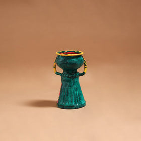 Women - Handpainted Manjusha Art Terracotta Doll Candle Stand for Home Decor 10