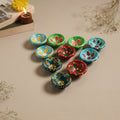 Decorative handpainted clay diya (set of 10) 02