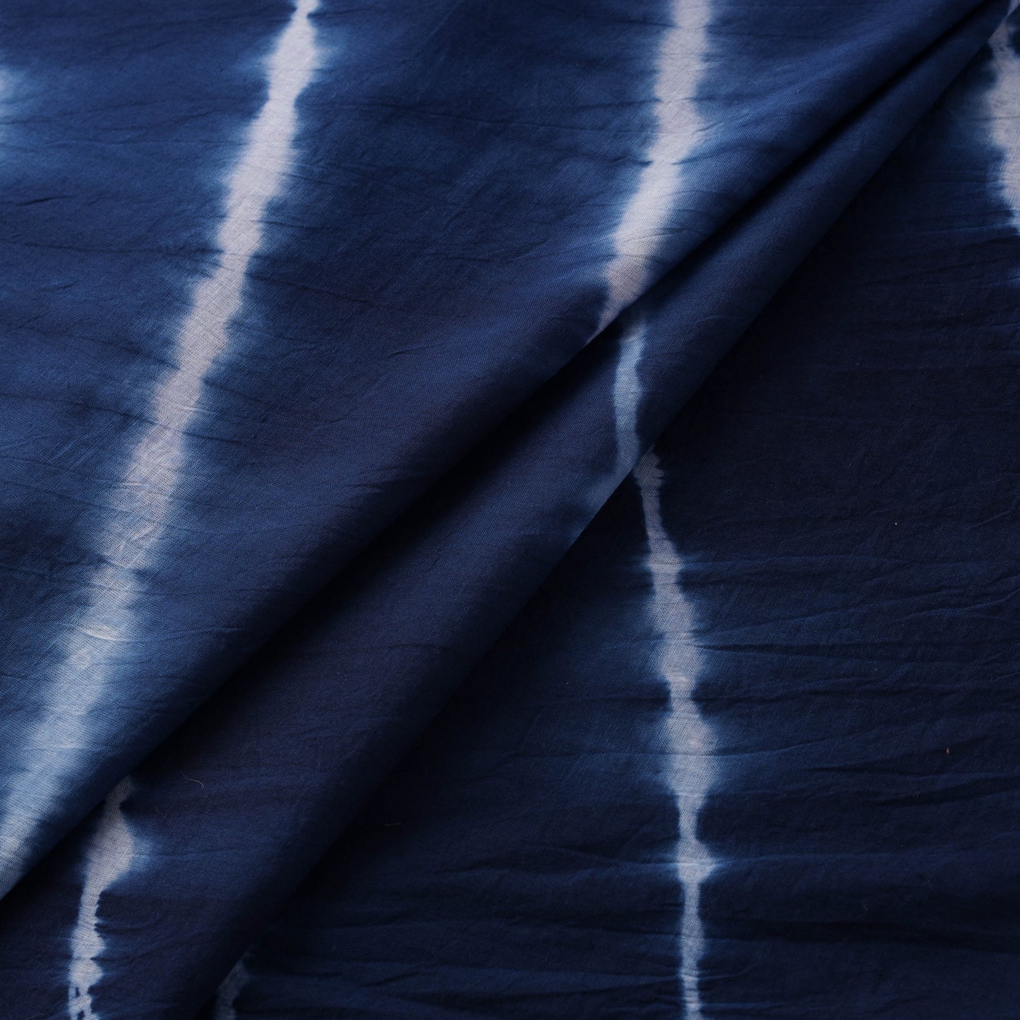Blue - Shibori Tie-Dye Pure Mul Cotton Fabric 33