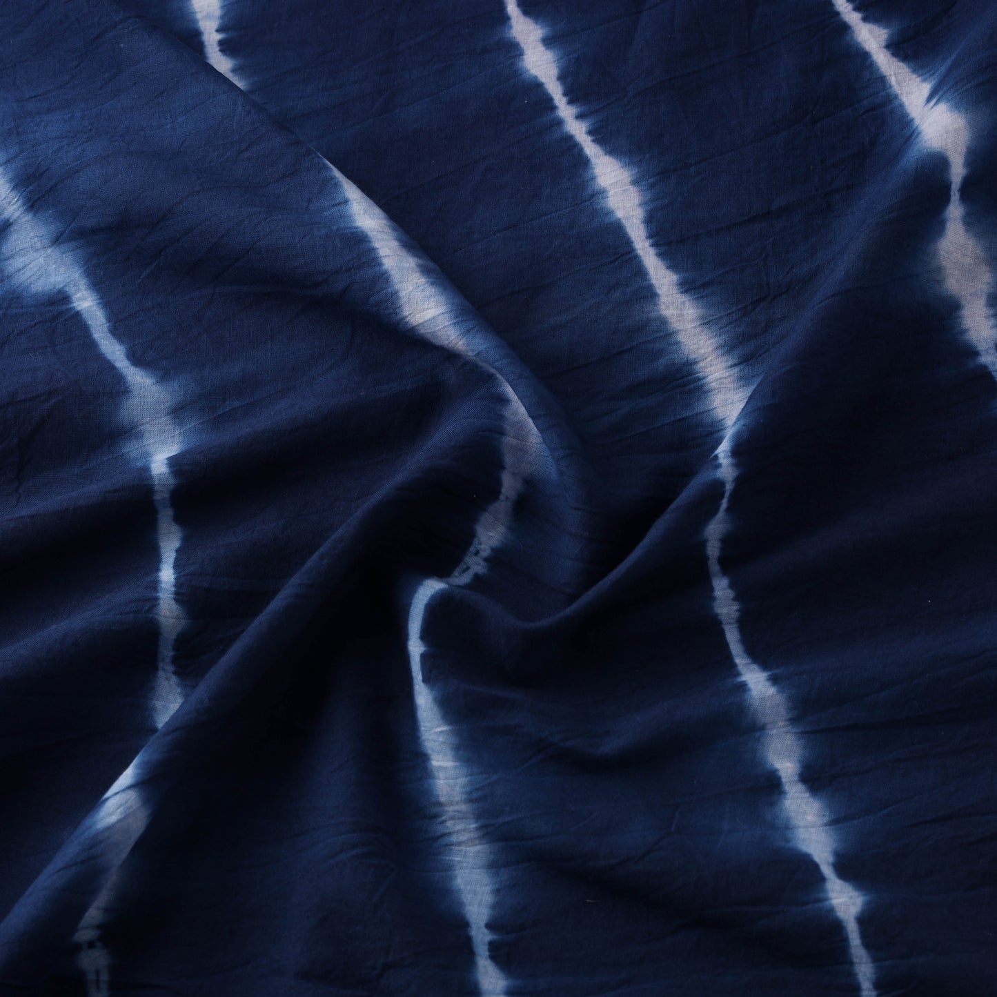 Blue - Shibori Tie-Dye Pure Mul Cotton Fabric 33