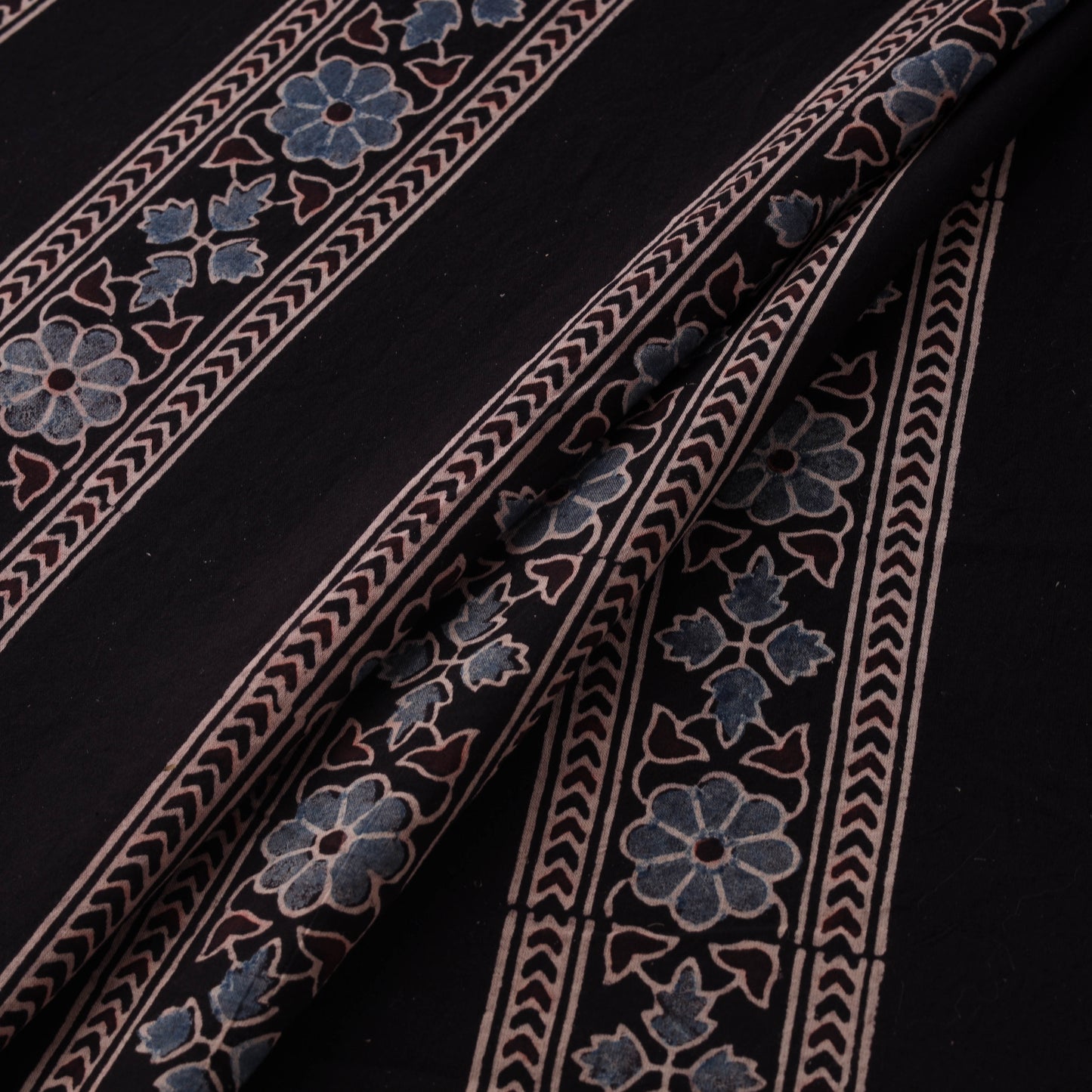 Ajrakh Hand Block Print Natural Dyed Cotton Fabric 02