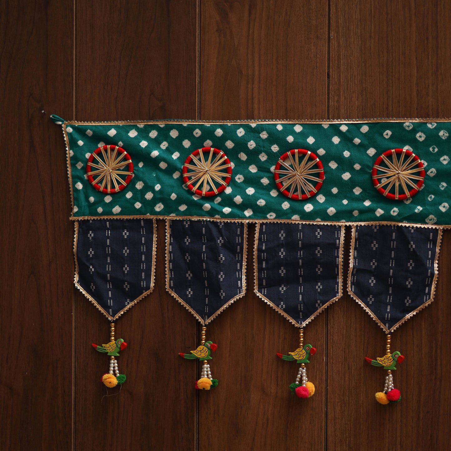 Handmade fabric toran for festive decor 149 - handcrafted