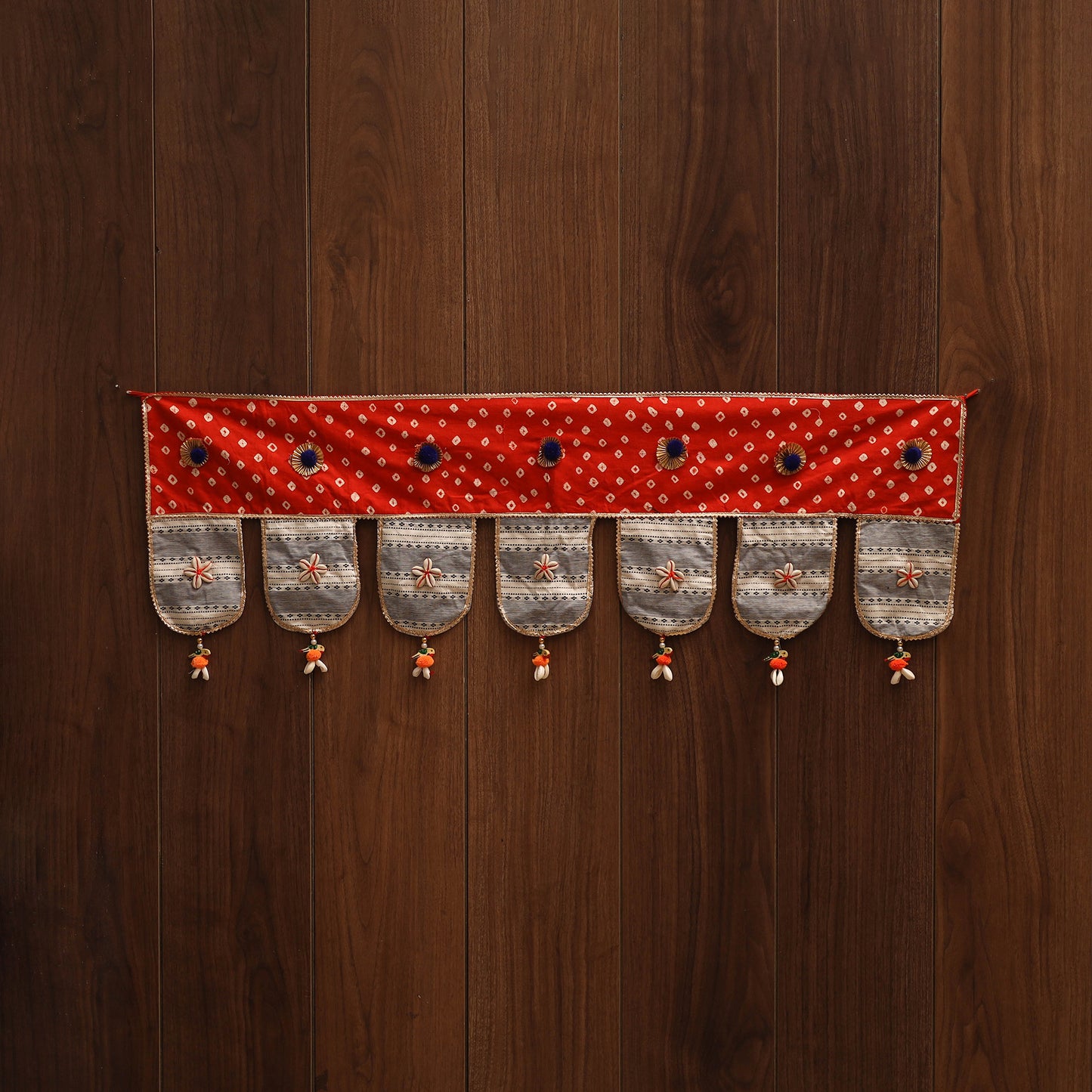 Handmade fabric toran for festive decor 151 - handcrafted