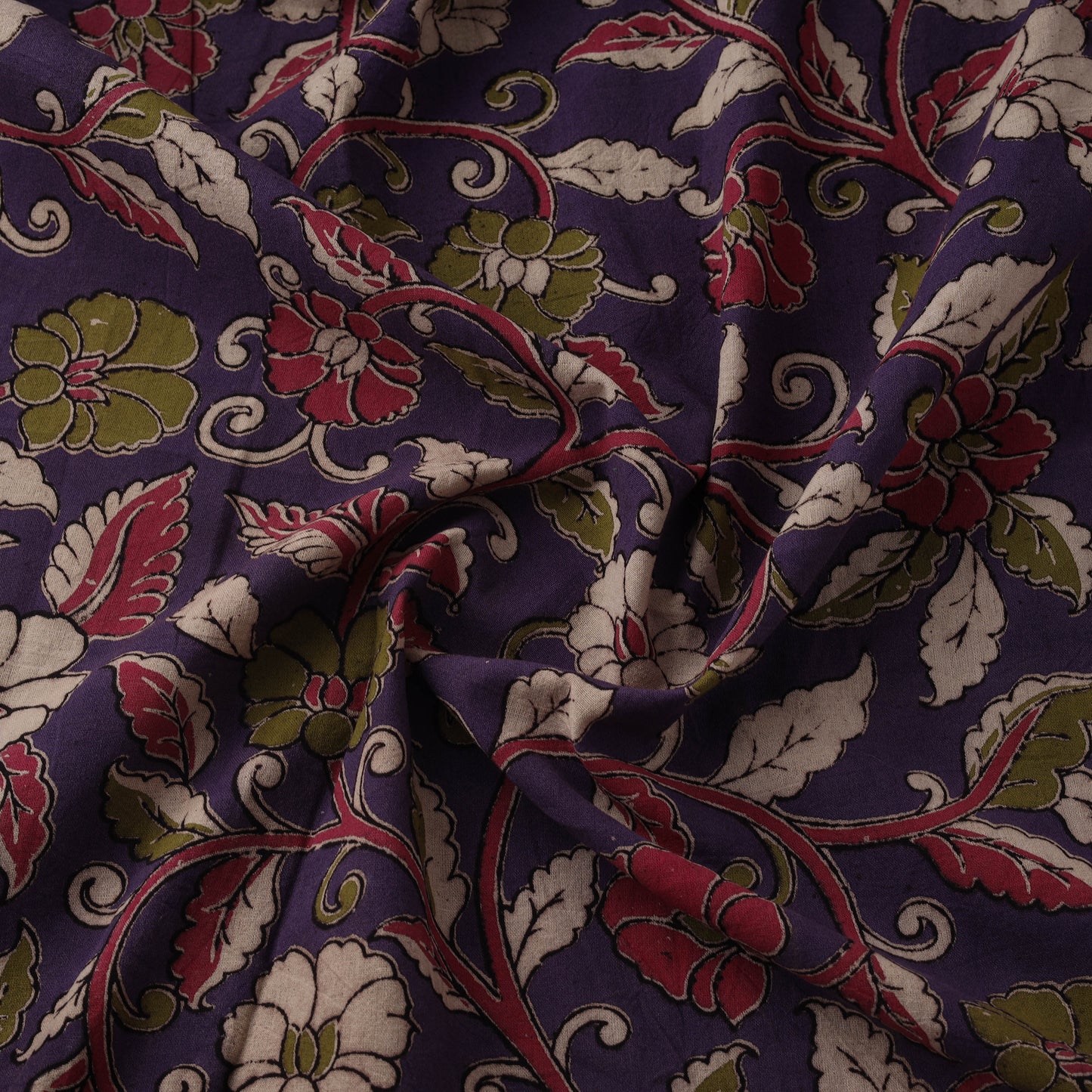 Kalamkari Printed Cotton Fabric 02