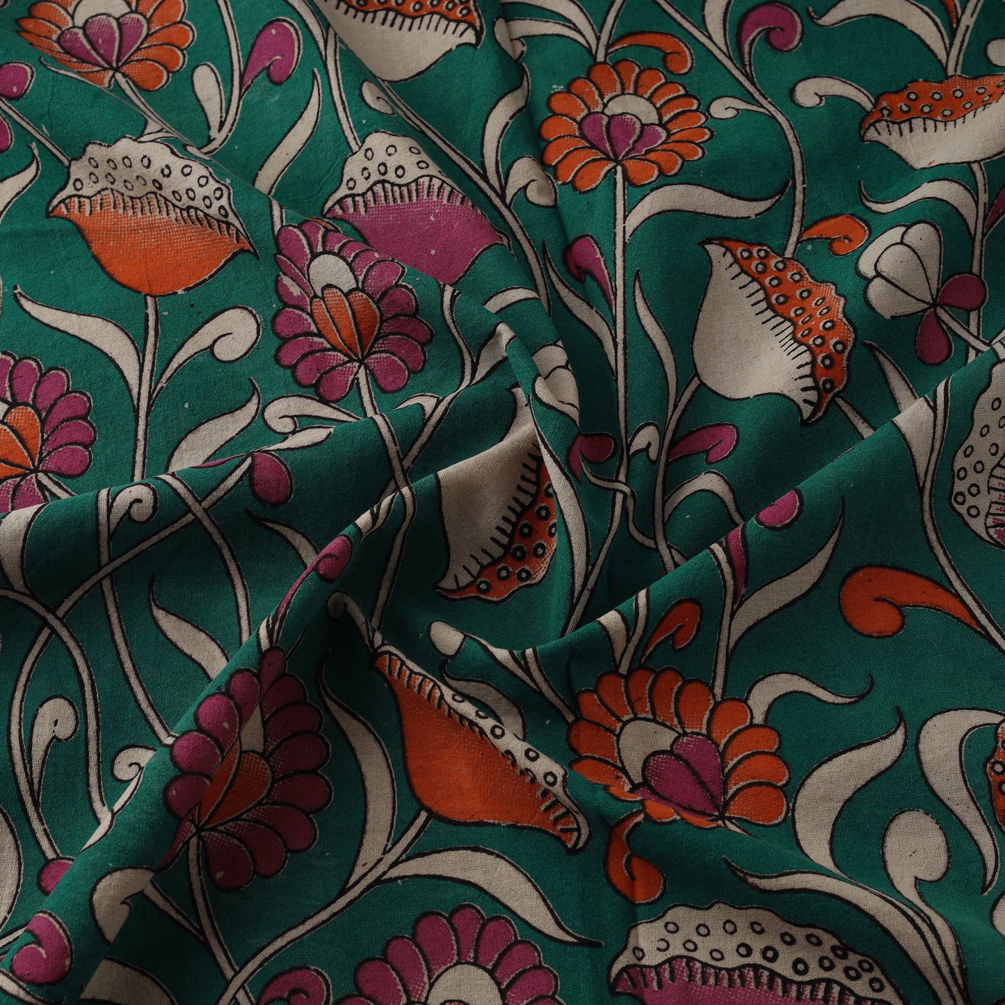 Kalamkari Printed Cotton Fabric 03