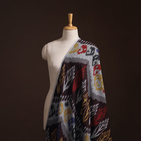 Multicolor - Pochampally Central Asian Ikat Pure Cotton Fabric 05