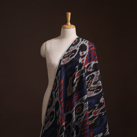 Multicolor - Pochampally Central Asian Ikat Pure Cotton Fabric 06