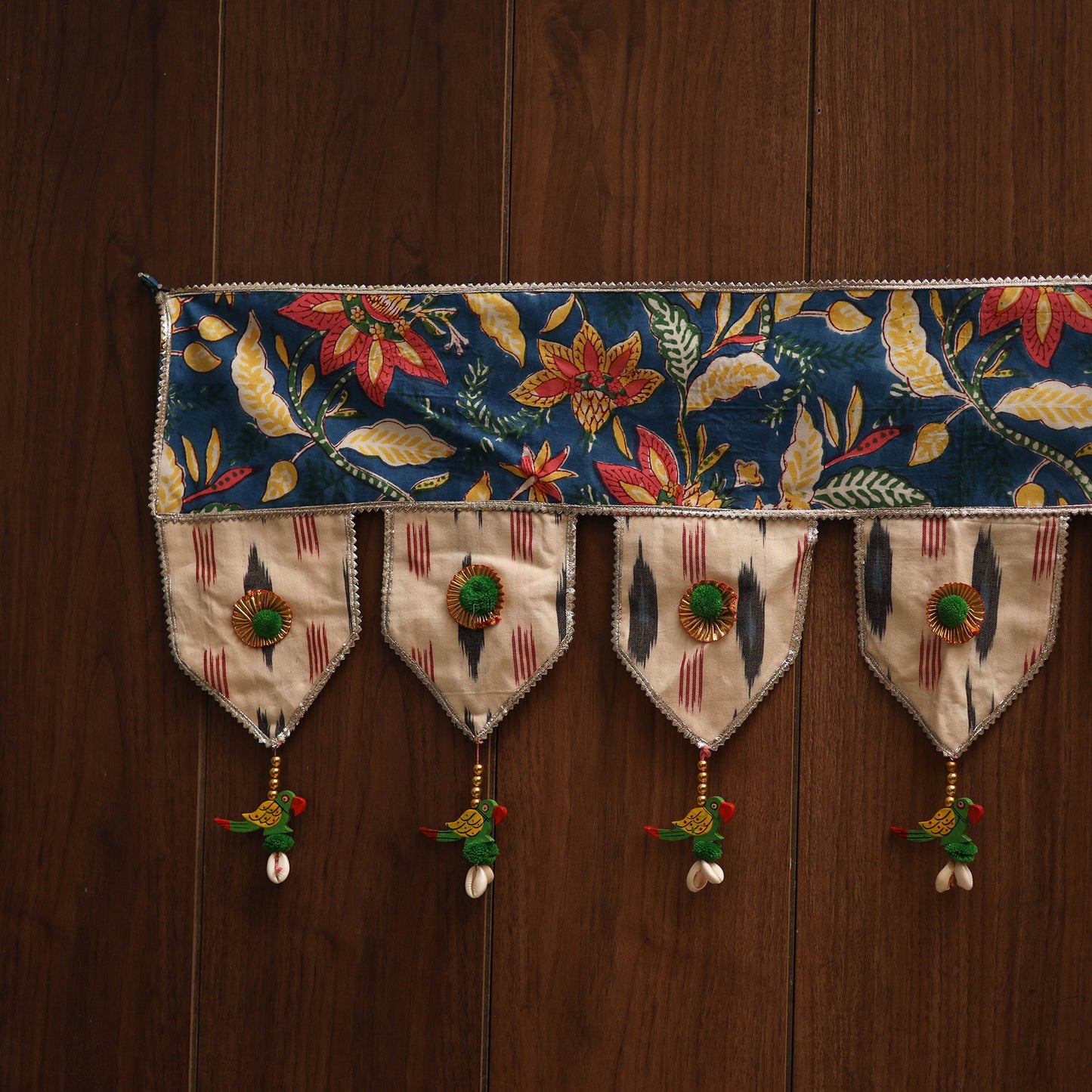 Handmade fabric toran for festive decor 158 - handcrafted