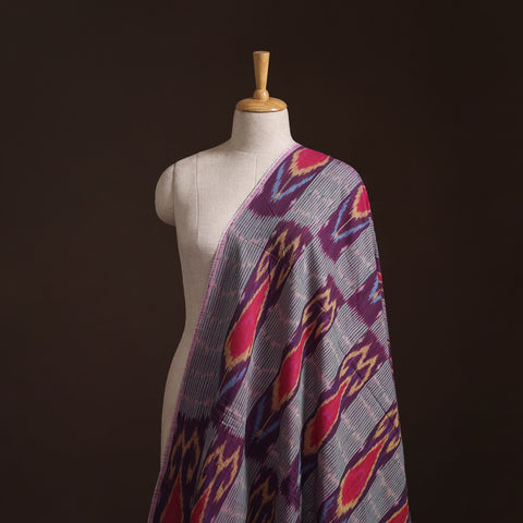 Multicolor - Pochampally Central Asian Ikat Pure Cotton Fabric 07