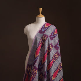 Multicolor - Pochampally Central Asian Ikat Pure Cotton Fabric 07