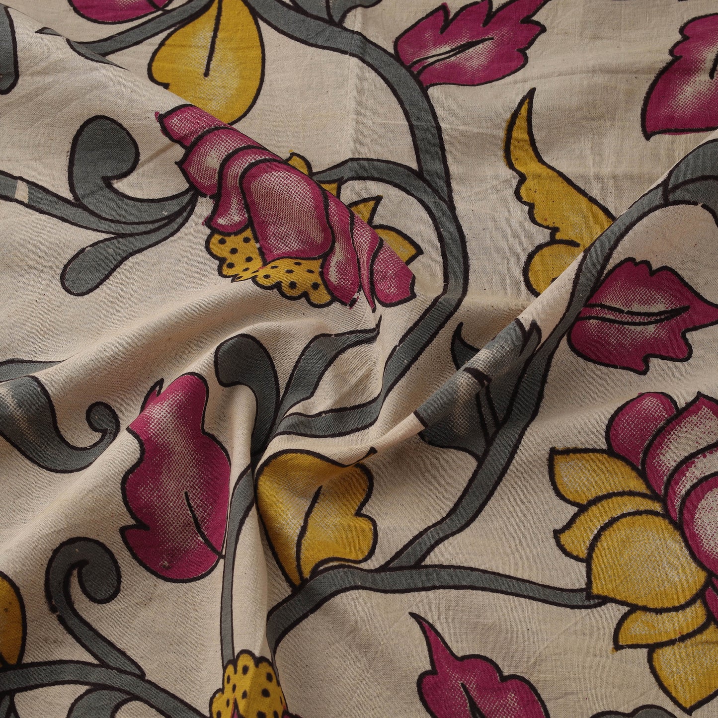 Kalamkari Printed Cotton Fabric 09