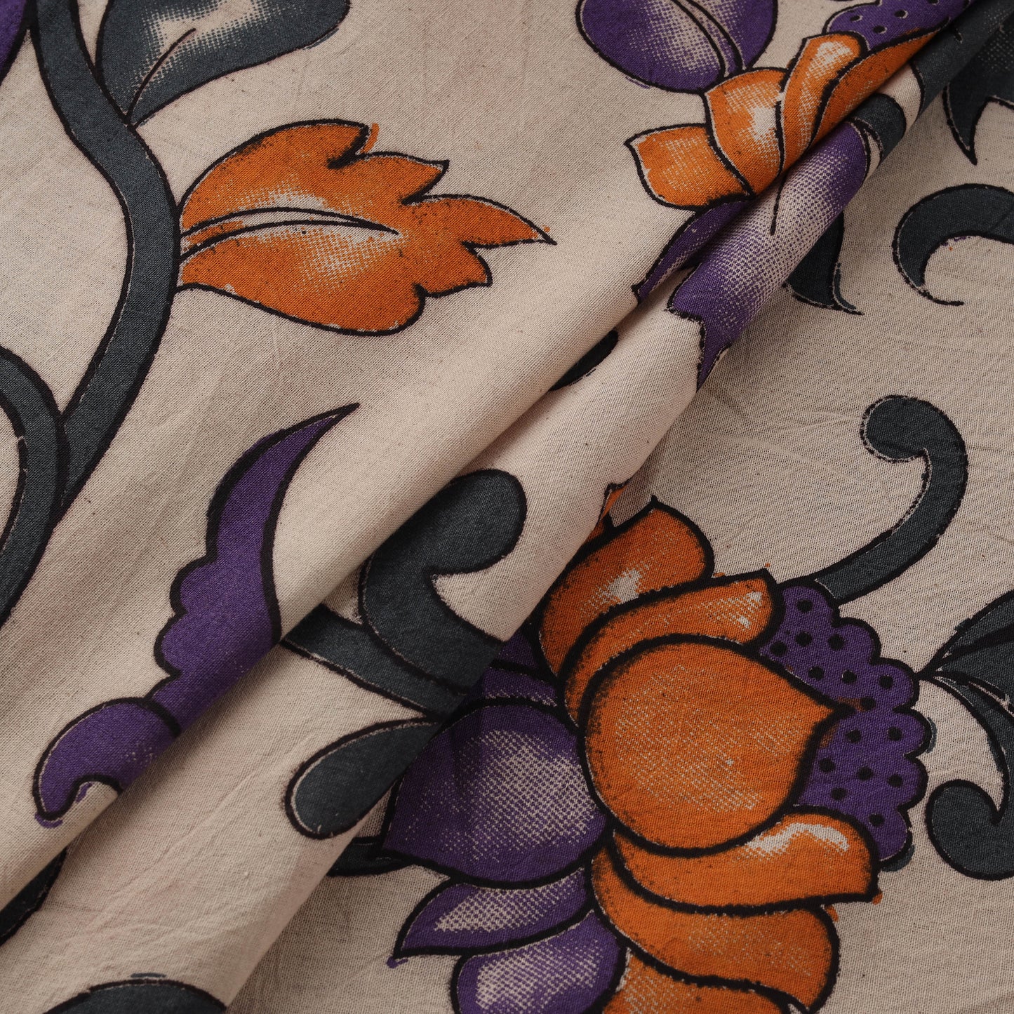 Kalamkari Printed Cotton Fabric 11