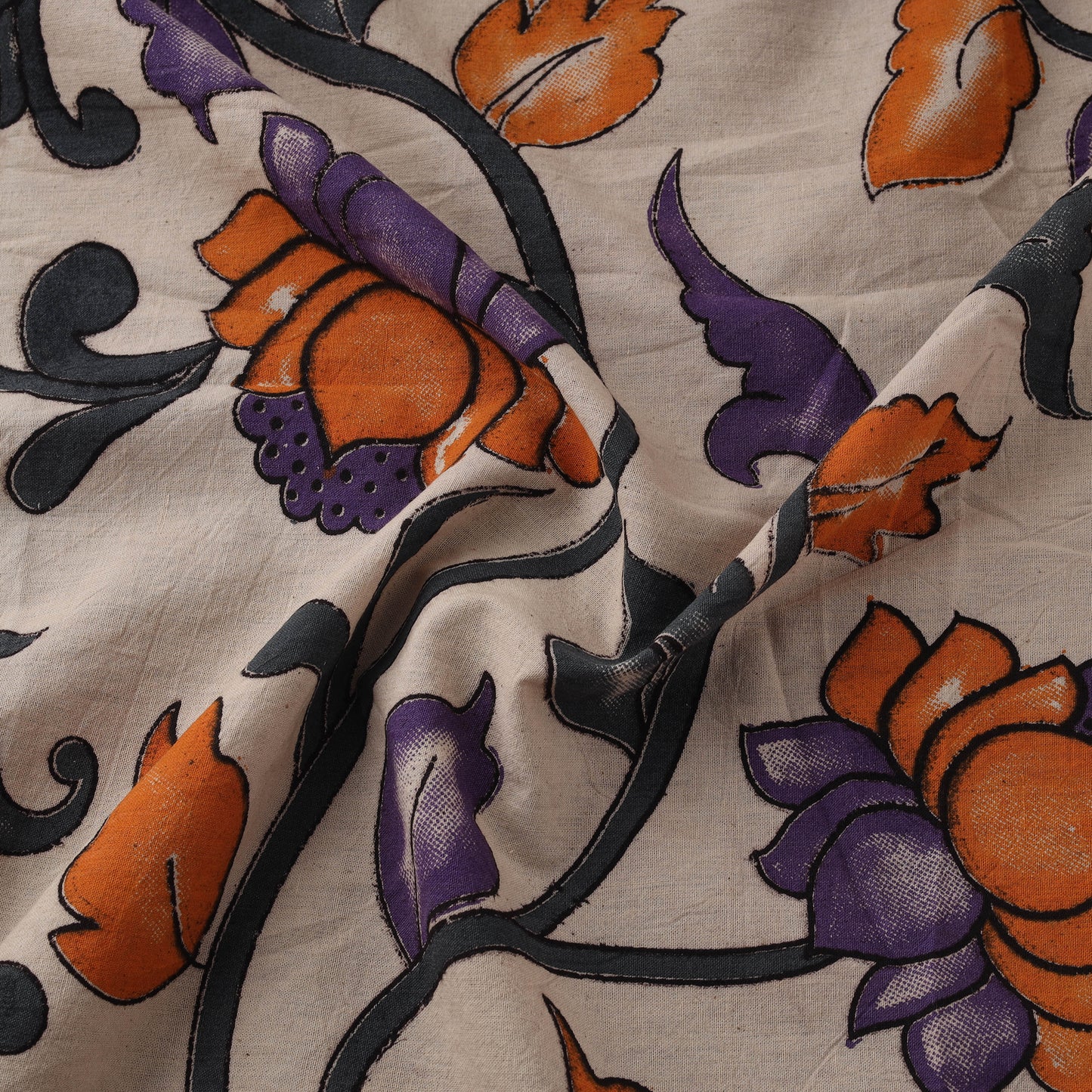 Kalamkari Printed Cotton Fabric 11