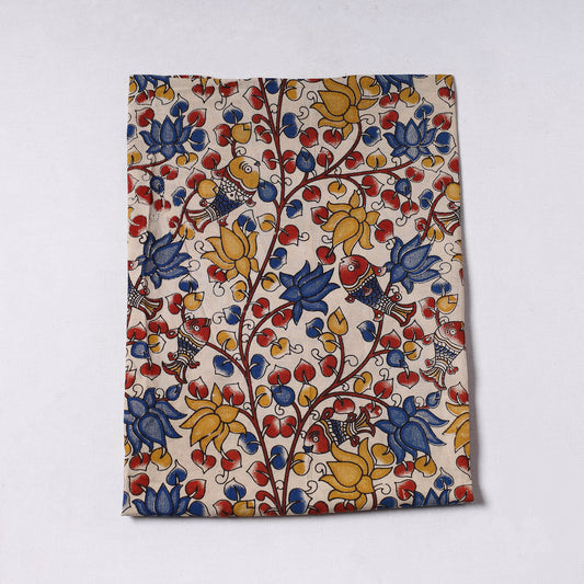 Kalamkari Printed Cotton Precut Fabric (0.7 meter) 09