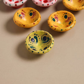 Decorative handpainted clay diya (set of 10) 33
