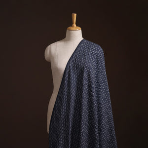 Blue - Pochampally Ikat Weave Pure Cotton Fabric 07