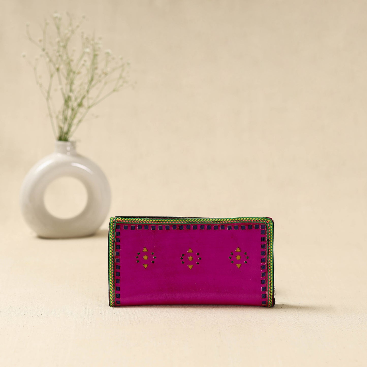 Handcrafted Kutch Leather Clutch / Wallet 44