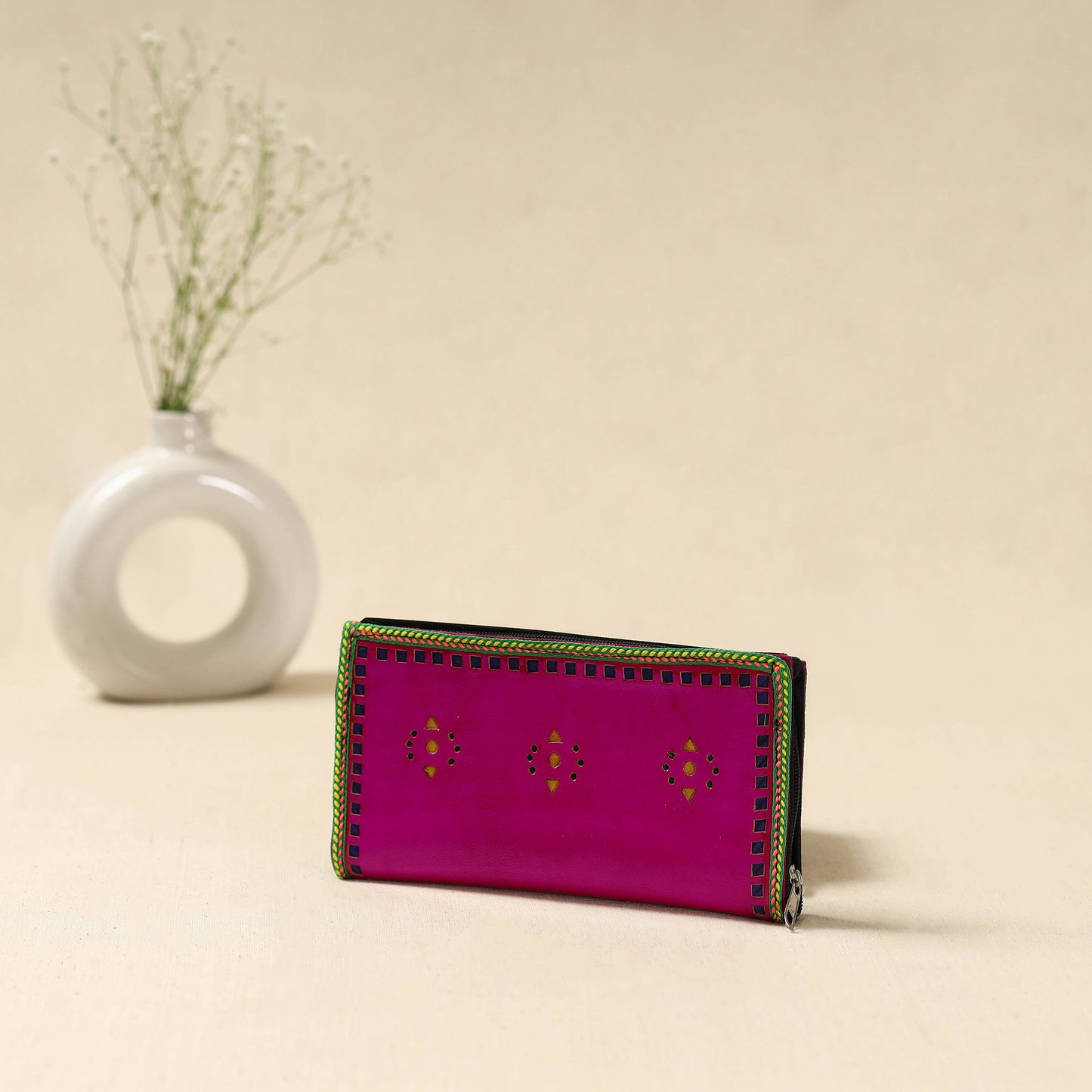 Handcrafted Kutch Leather Clutch / Wallet 44