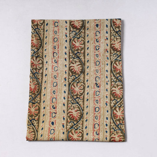 Multicolor - Pedana Kalamkari Block Printed Cotton Precut Fabric (0.8 meter) 24