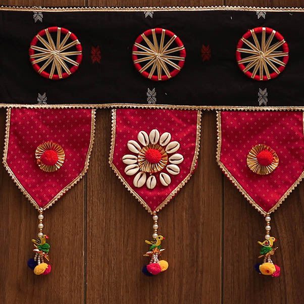 Handmade fabric toran for festive decor 84 - handcrafted