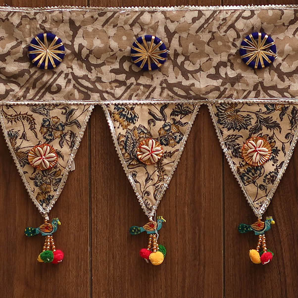 Handmade fabric toran for festive decor 88 - handcrafted