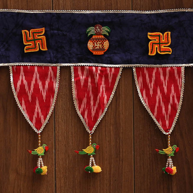 Handmade fabric toran for festive decor 94 - handcrafted