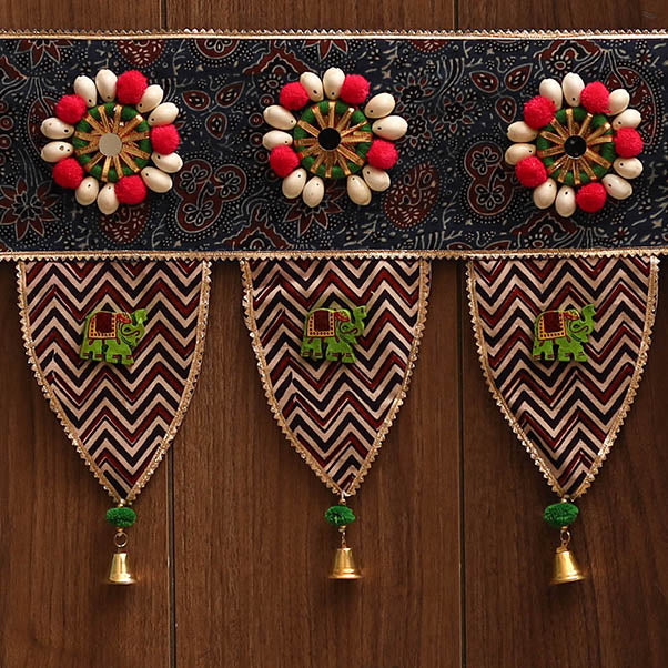 Handmade fabric toran for festive decor 98 - handcrafted