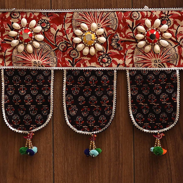 Handmade fabric toran for festive decor 108 - handcrafted