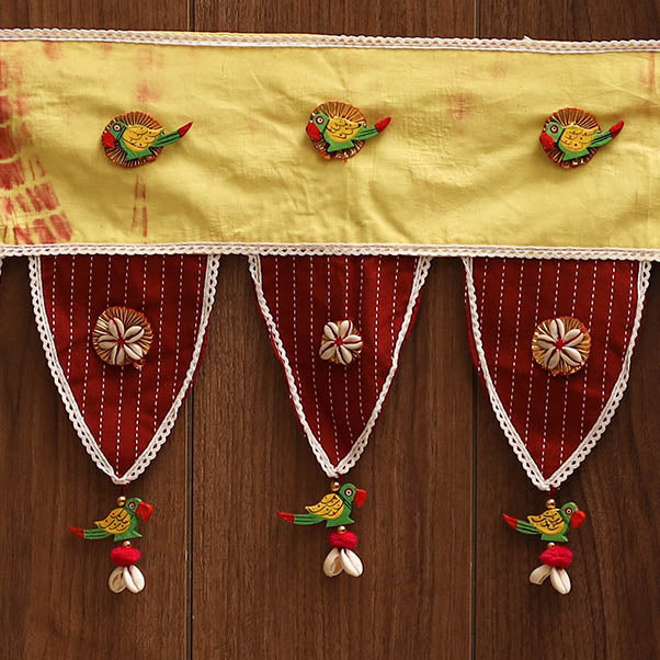 Handmade fabric toran for festive decor 109 - handcrafted