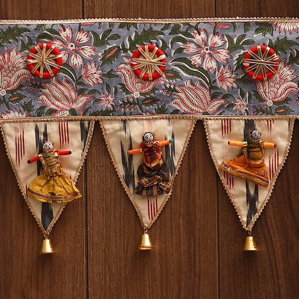 Handmade fabric toran for festive decor 113 - handcrafted