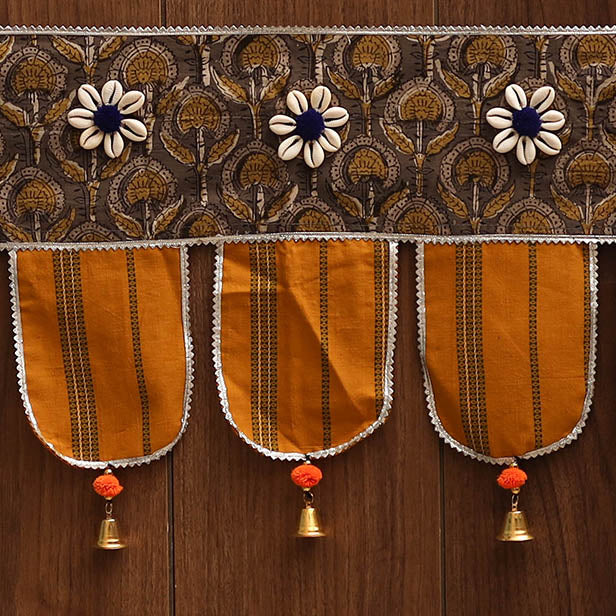 Handmade fabric toran for festive decor 119 - handcrafted