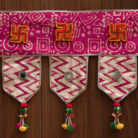 Handmade fabric toran for festive decor 124 - handcrafted