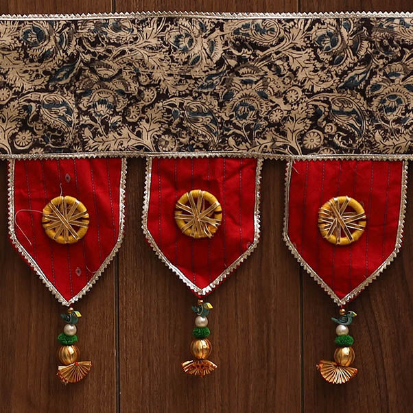 Handmade fabric toran for festive decor 128 - handcrafted