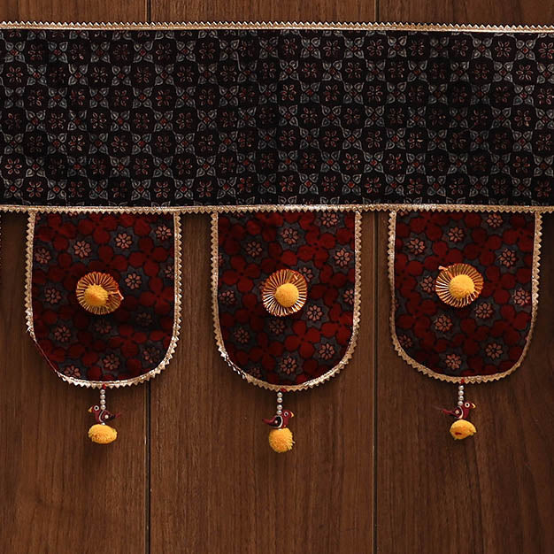 Handmade fabric toran for festive decor 130 - handcrafted