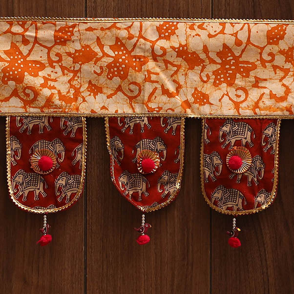 Handmade fabric toran for festive decor 132 - handcrafted