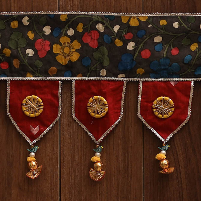 Handmade fabric toran for festive decor 150 - handcrafted